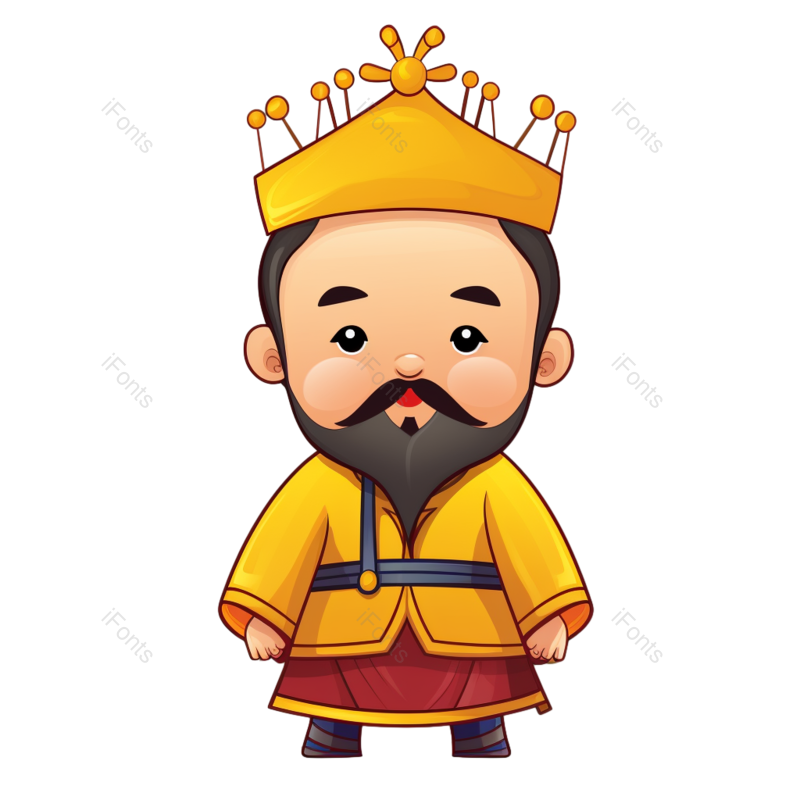 卡通图片,插画元素,古代人物PNG,手绘免抠素材